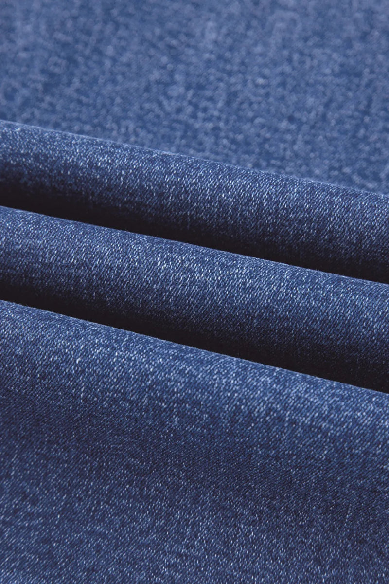 High - Waisted Wide - Leg Vintage Wash Jeans - Body Central