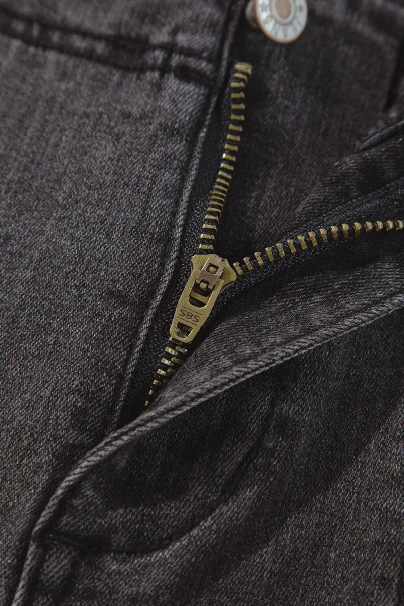 High - Waisted Wide - Leg Vintage Wash Jeans - Body Central