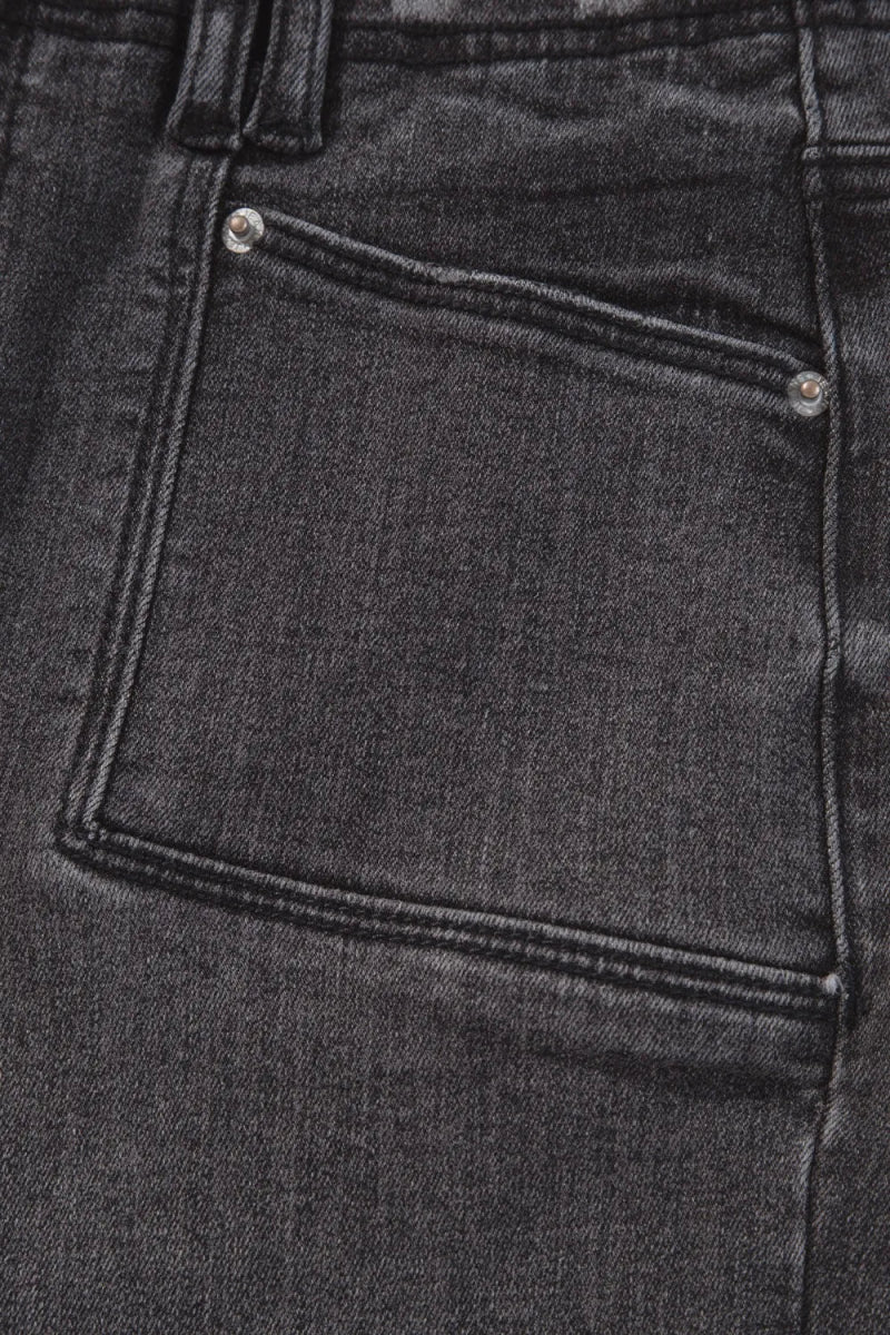 High - Waisted Wide - Leg Vintage Wash Jeans - Body Central