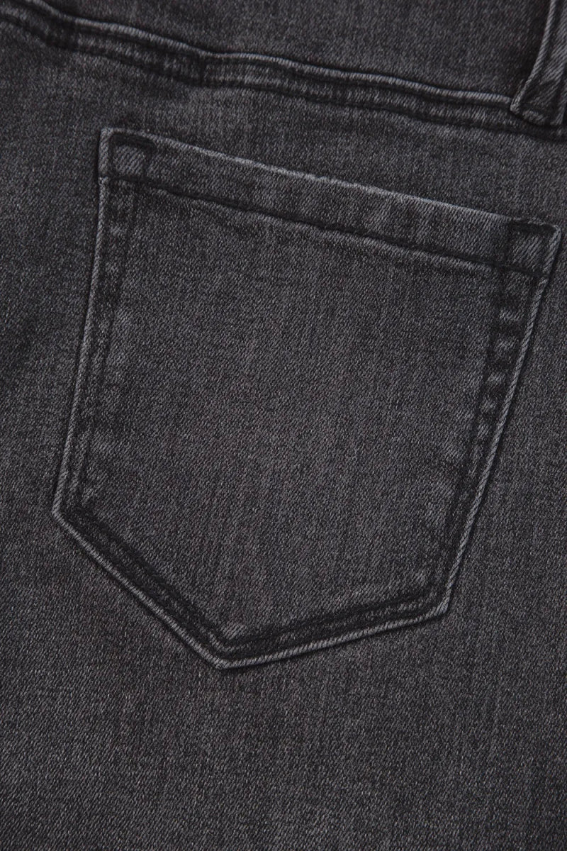 High - Waisted Wide - Leg Vintage Wash Jeans - Body Central