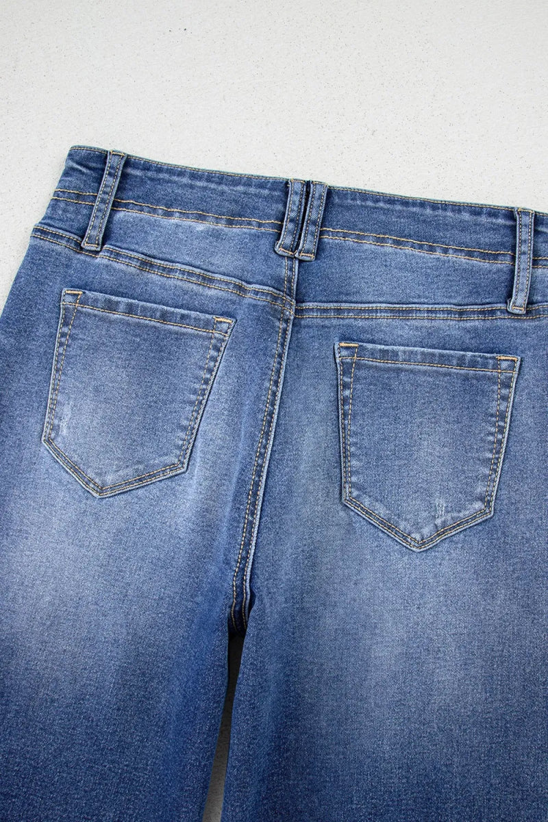 High - Waisted Wide - Leg Vintage Wash Jeans - Body Central