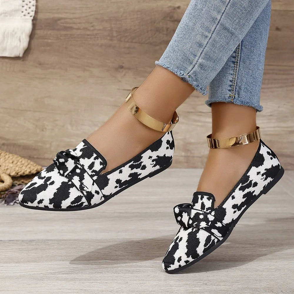 Mesh Point Toe Flat Heels Slip-Ons - Body Central