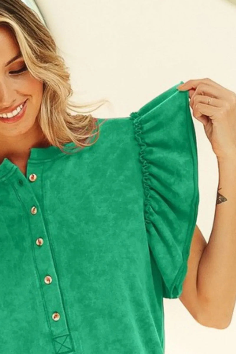 Mineral Washed Terry Top - Body Central