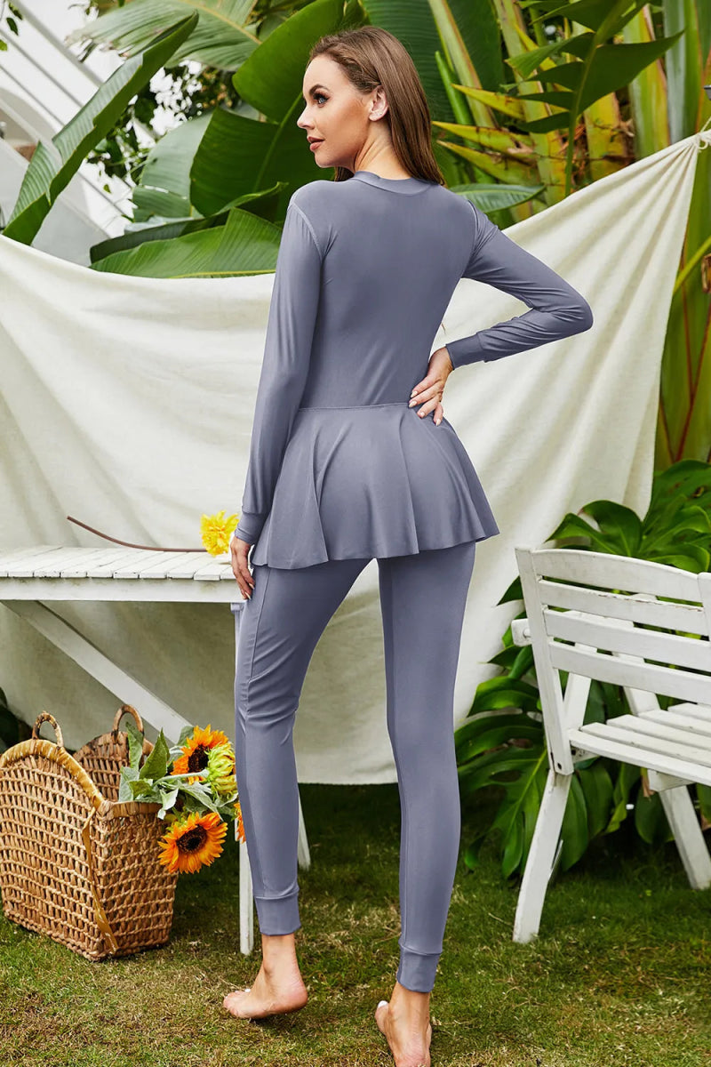Simwar Body Mock Neck Long Sleeve One-Piece Swimwear - Body Central – Body Central ...