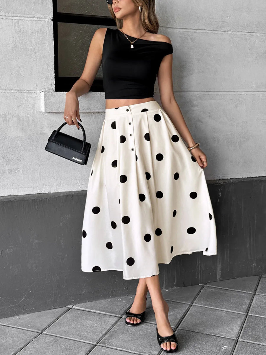 Polka Dot Skirt - Body Central