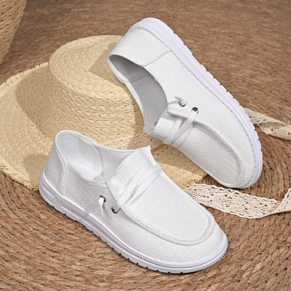 Round Toe Canvas Slip - Ons - Body Central