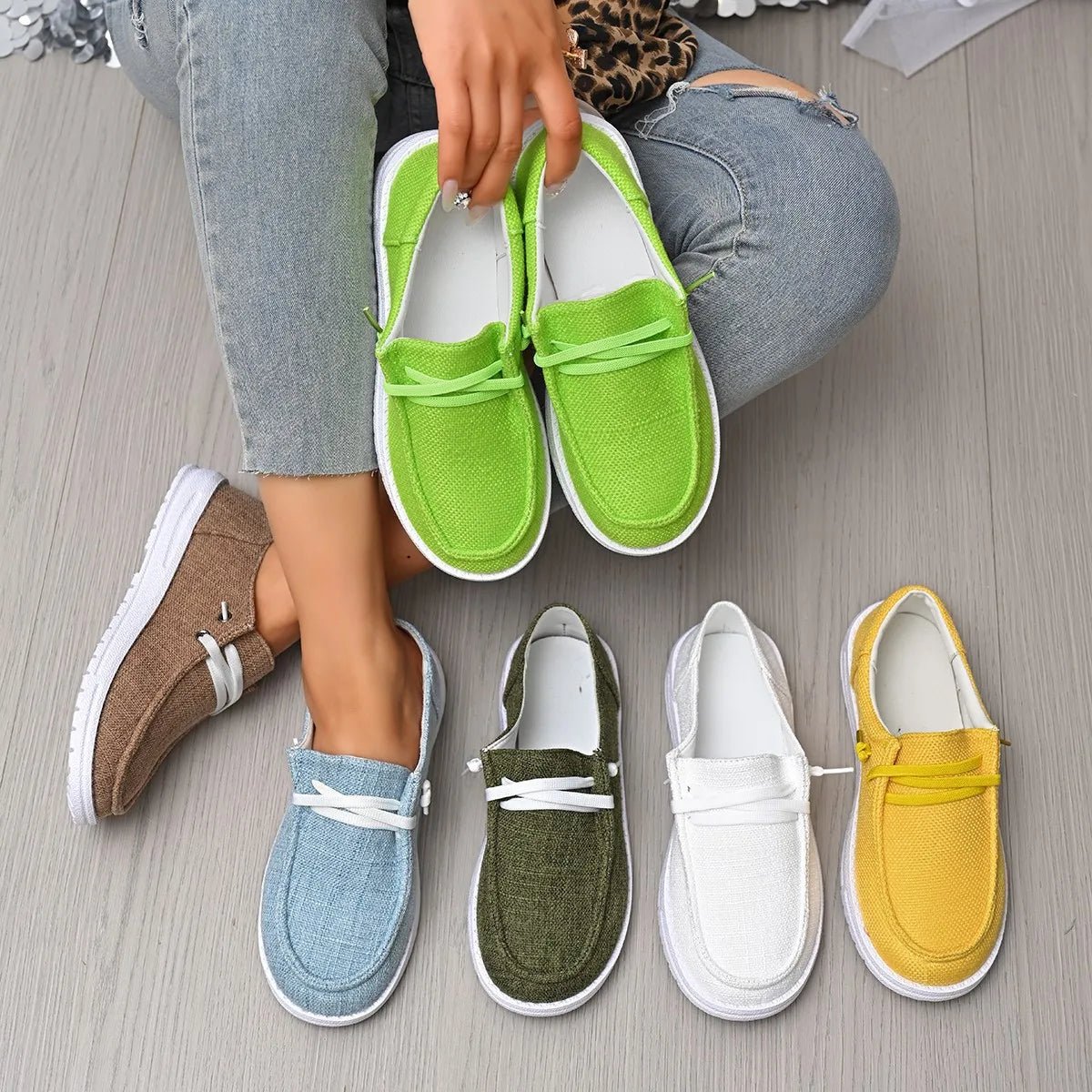 Round Toe Canvas Slip - Ons - Body Central