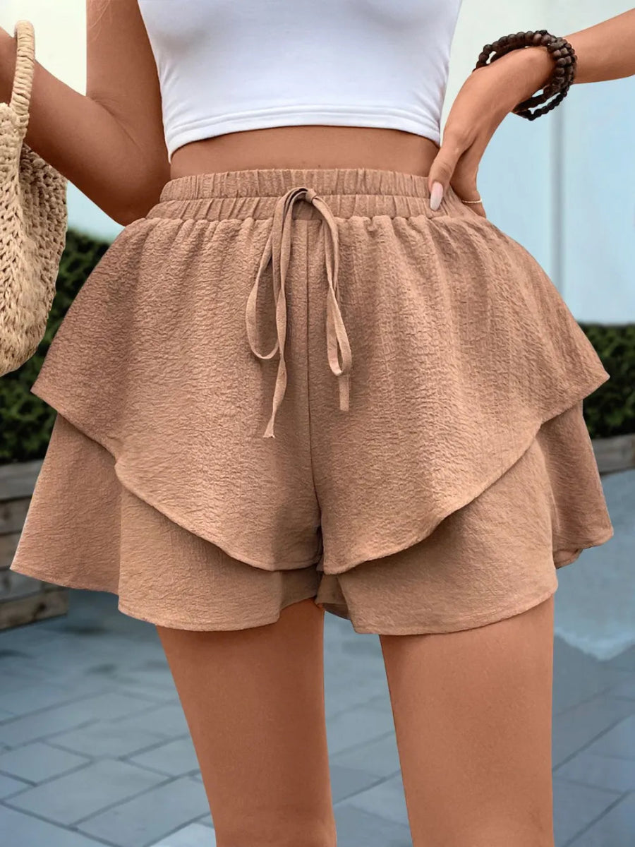 Tied Layered Shorts - Body Central