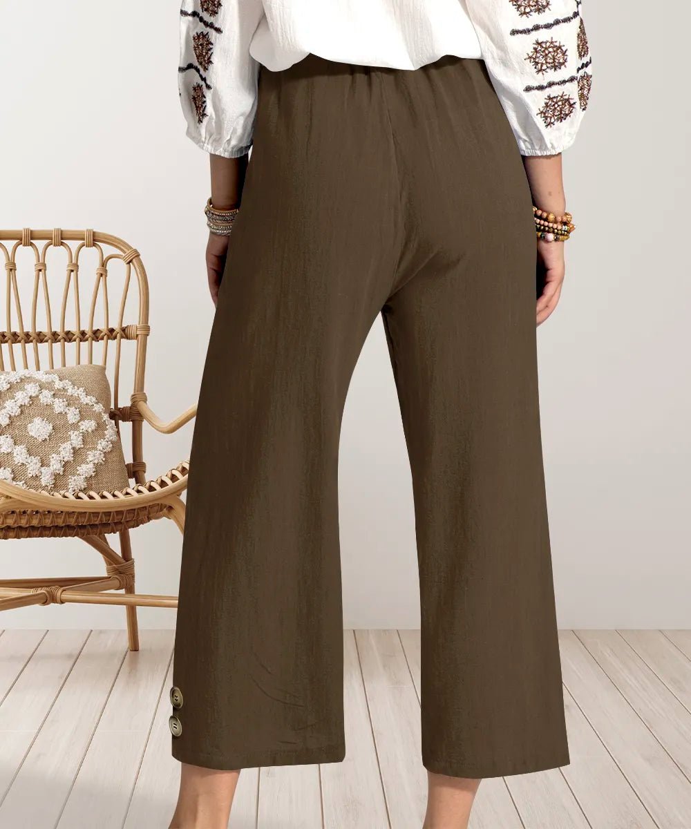 Wide Leg Cropped Pants - Body Central