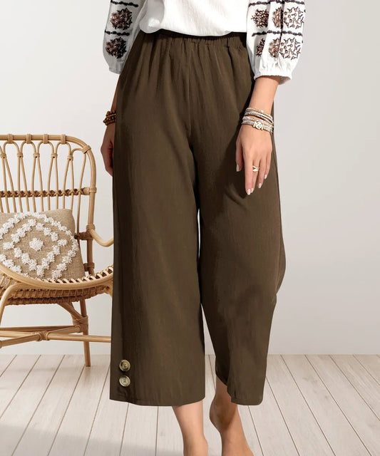 Wide Leg Cropped Pants - Body Central