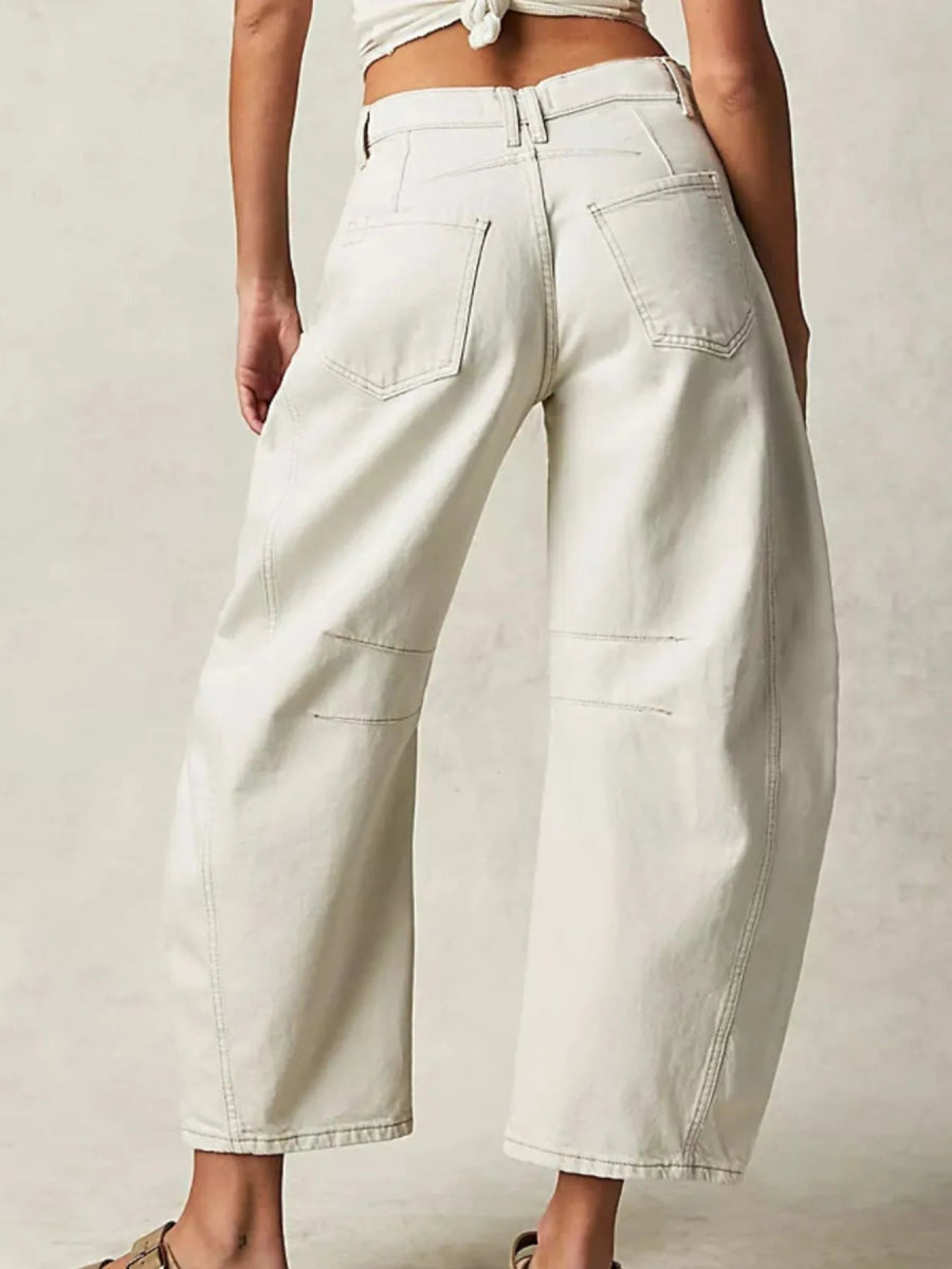 Wide Leg Relaxed Fit Jeans - Body Central