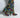 Colorful Snake Skin Boots Women High Heels Thick Mid-calf Boot Distressed Pointed Toe Zip Shoe Pleated Boots Slouch - Body Central Store