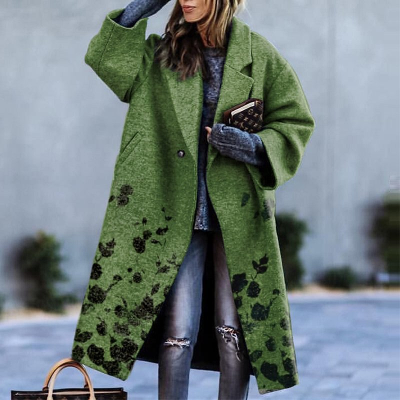 Elegant Outwear Single Button Coat Loose Wool Cardigan - Body Central Store