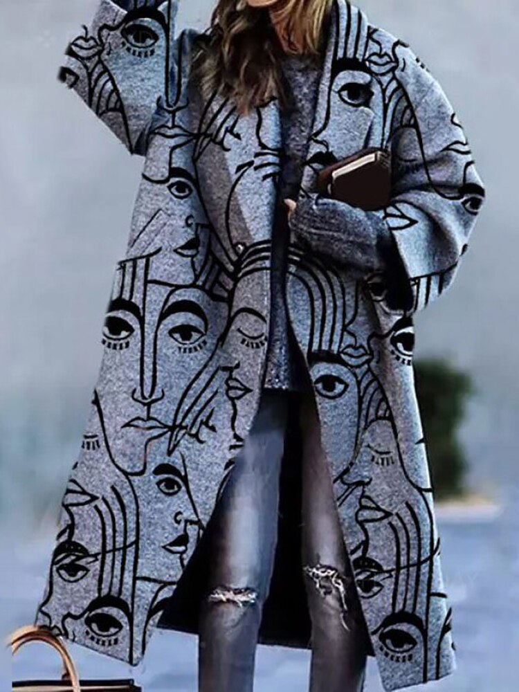 Elegant Outwear Single Button Coat Loose Wool Cardigan - Body Central Store