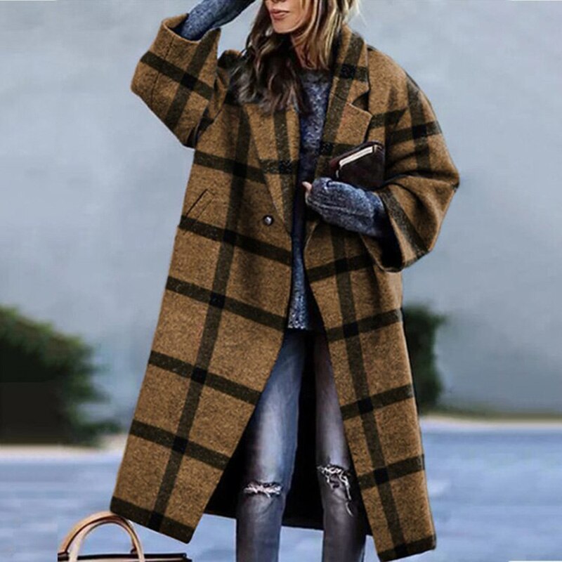Elegant Outwear Single Button Coat Loose Wool Cardigan - Body Central Store