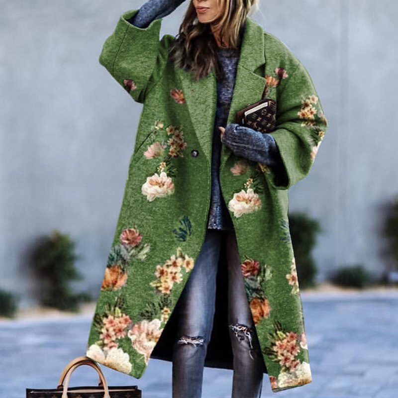 Elegant Outwear Single Button Coat Loose Wool Cardigan - Body Central Store