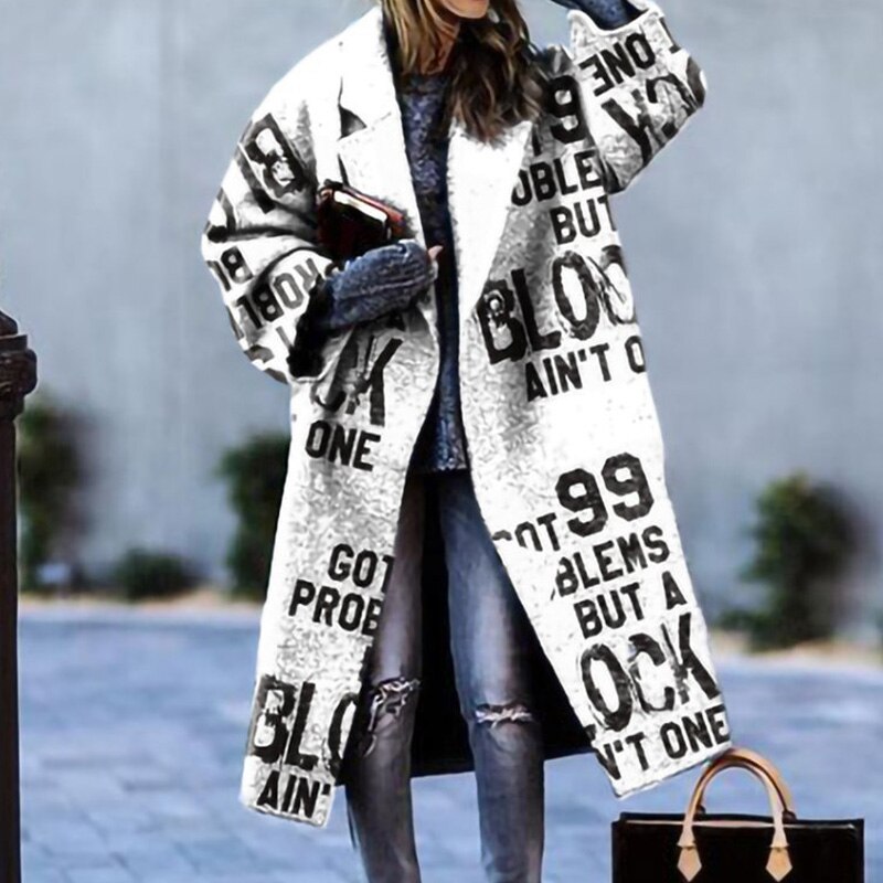 Elegant Outwear Single Button Coat Loose Wool Cardigan - Body Central Store