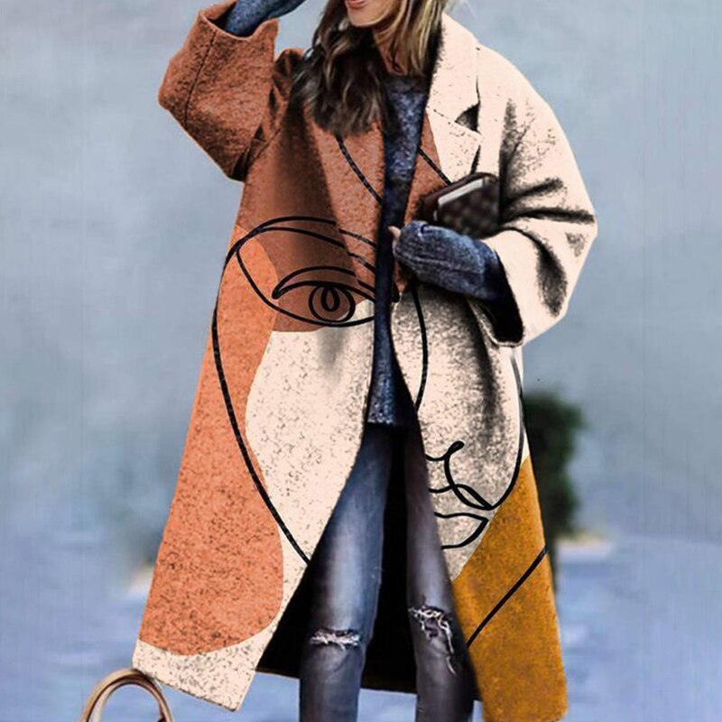 Elegant Outwear Single Button Coat Loose Wool Cardigan - Body Central Store
