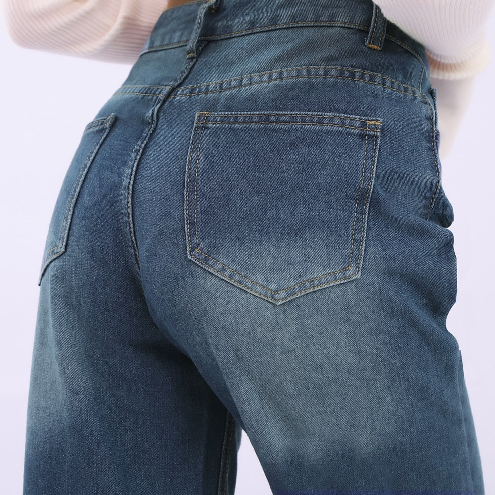 High Waist Mom Wide Leg Jeans - Body Central Store