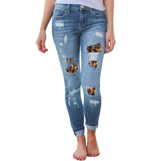High Waist Patchwork Irregular Ribbed Pencil Stretch Slim Skinny Jeans - Body Central