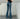 Slit Raw Edge Strappy Flared High Waist Jeans - Body Central Store