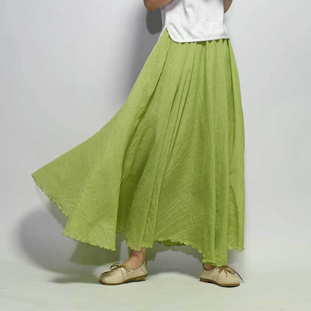 Elegant High Waist Linen Maxi Skirt - Body Central Store