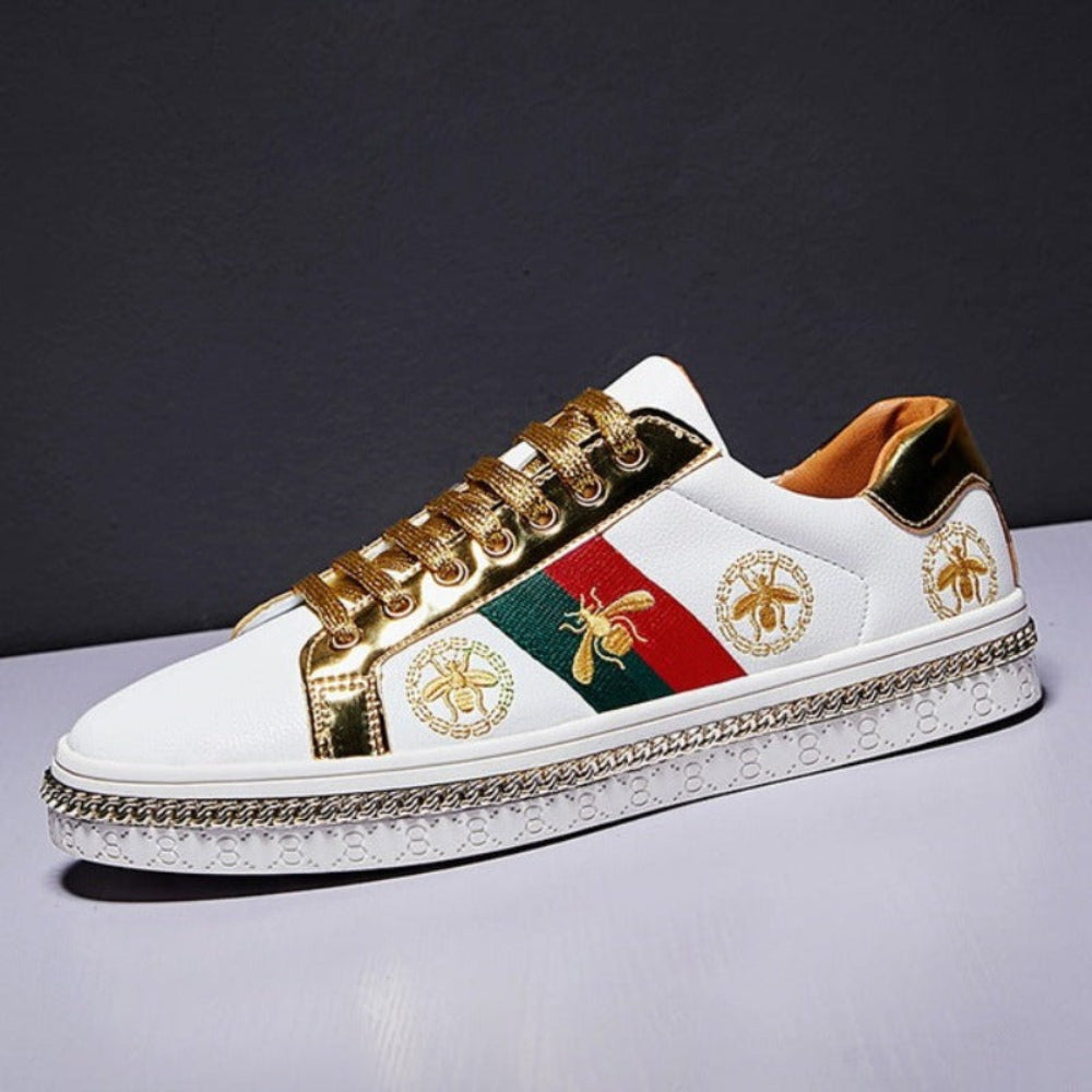 Stylish Brand Embroidered Skateboarding Sneakers | Body Central