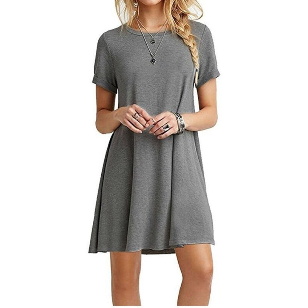 Summer Mini Short Sleeve Beach Loose Dress | Body Central