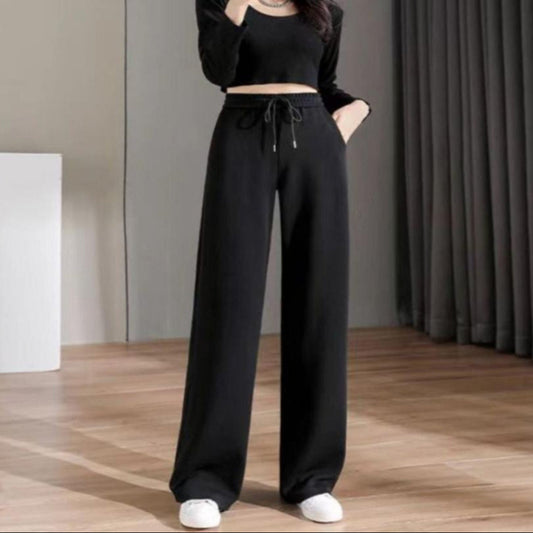 Wide Leg Elegant Full Length High Waist Pants - Body Central Store