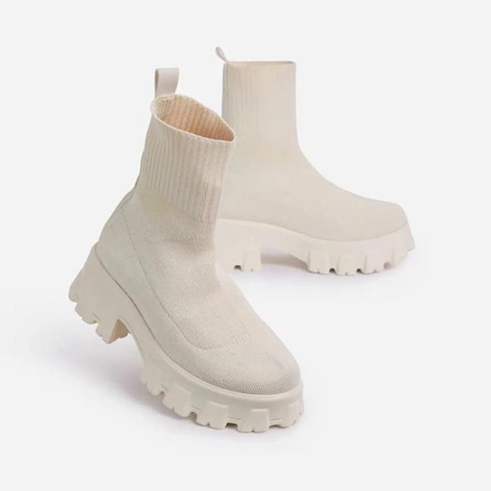 Autumn Winter Couple Socks Knitted Short Boots - Body Central