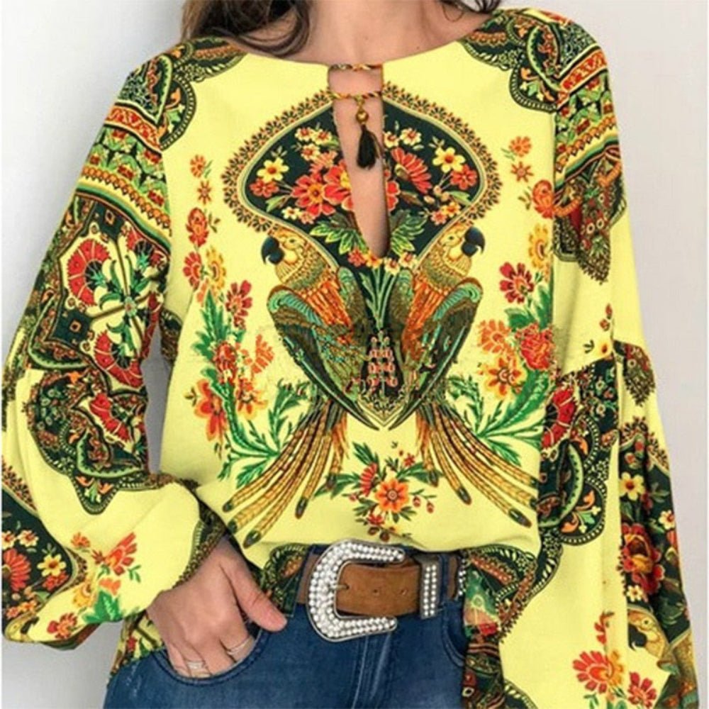 Bohemian Vintage Floral Blouse - Body Central