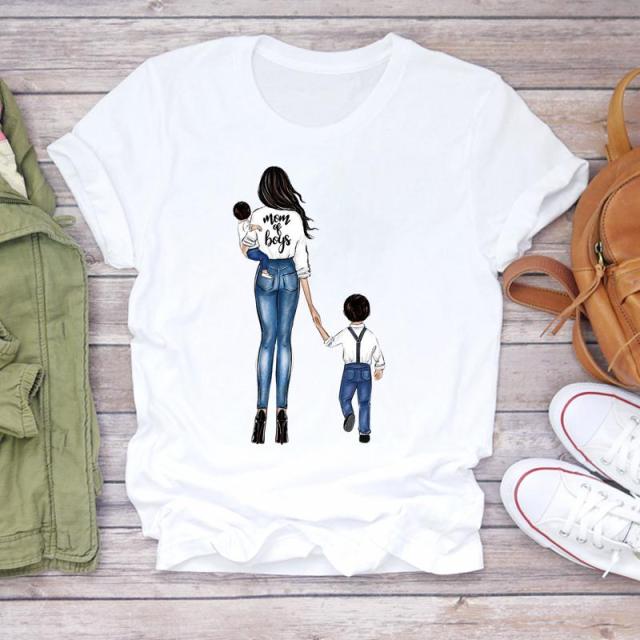 Cartoon Super Mom T-shirt - Body Central