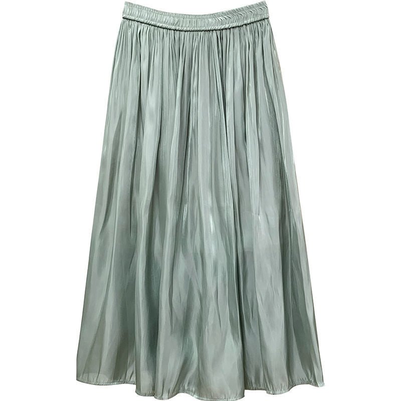 Elastic High Waist A - Line Midi Skirt - Body Central