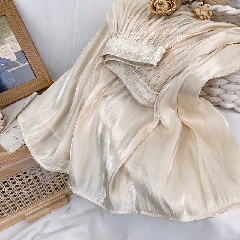 Elastic High Waist A - Line Midi Skirt - Body Central