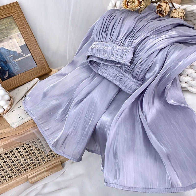 Elastic High Waist A - Line Midi Skirt - Body Central