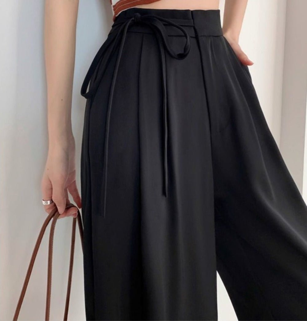 Elastic Waist Wide Leg Pants - Body Central