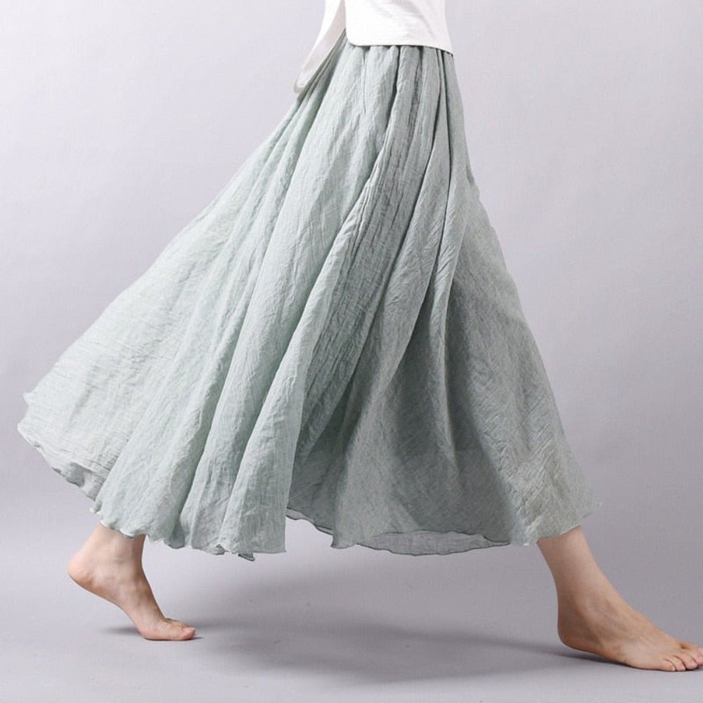 Elegant High Waist Linen Maxi Skirt - Body Central
