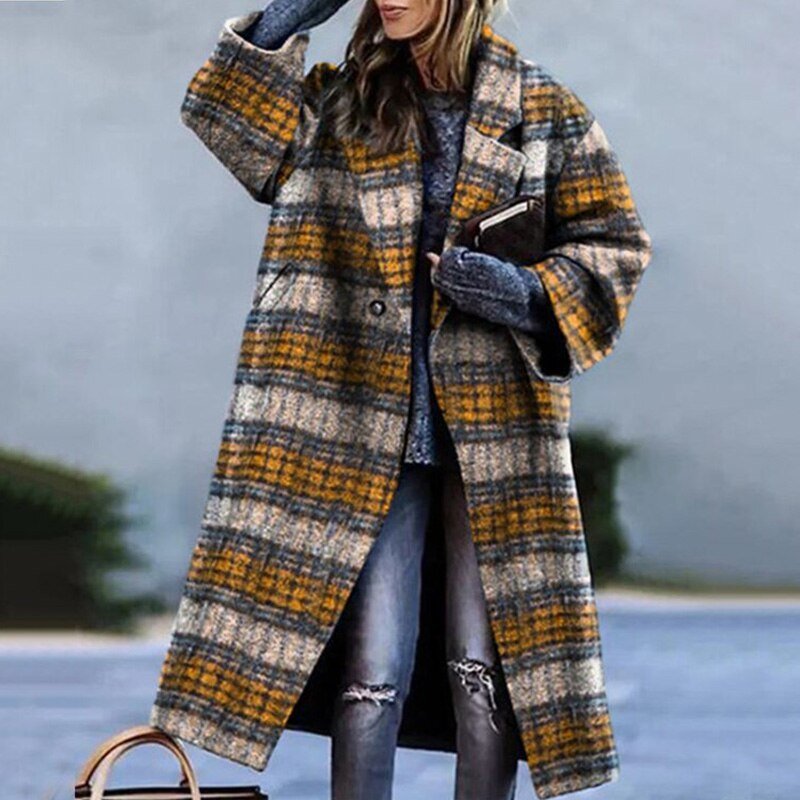 Elegant Outwear Single Button Loose Wool Coat - Body Central