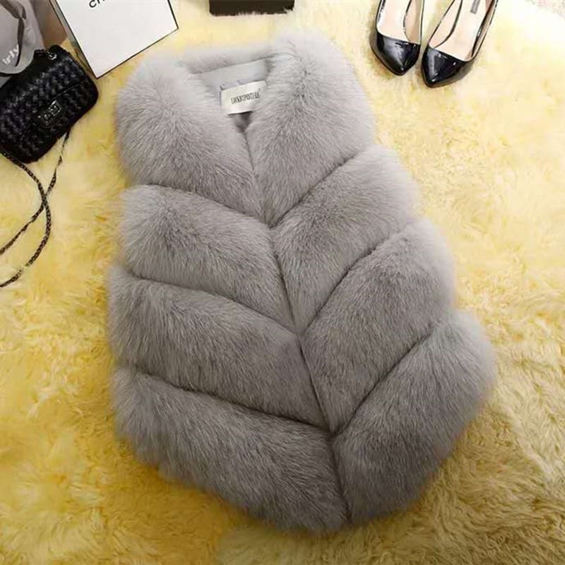 Faux Fur Vest Soft Waist Coat Sleeveless Jacket - Body Central