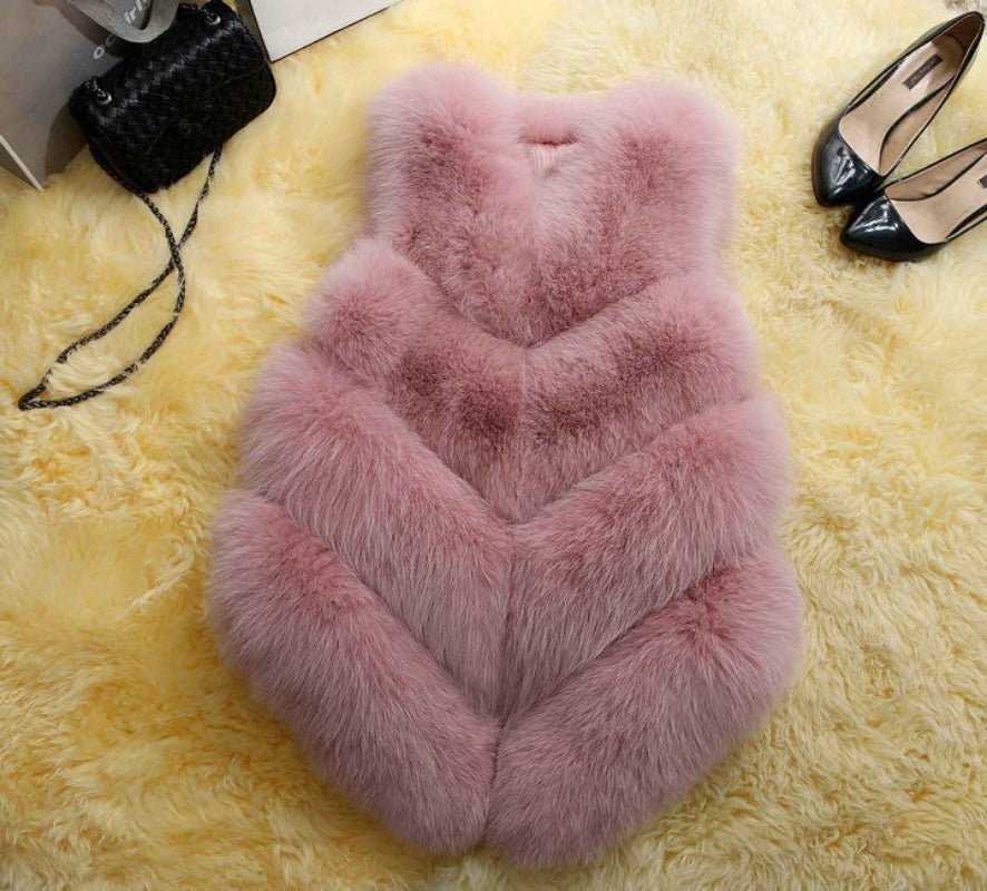 Faux Fur Vest Soft Waist Coat Sleeveless Jacket - Body Central