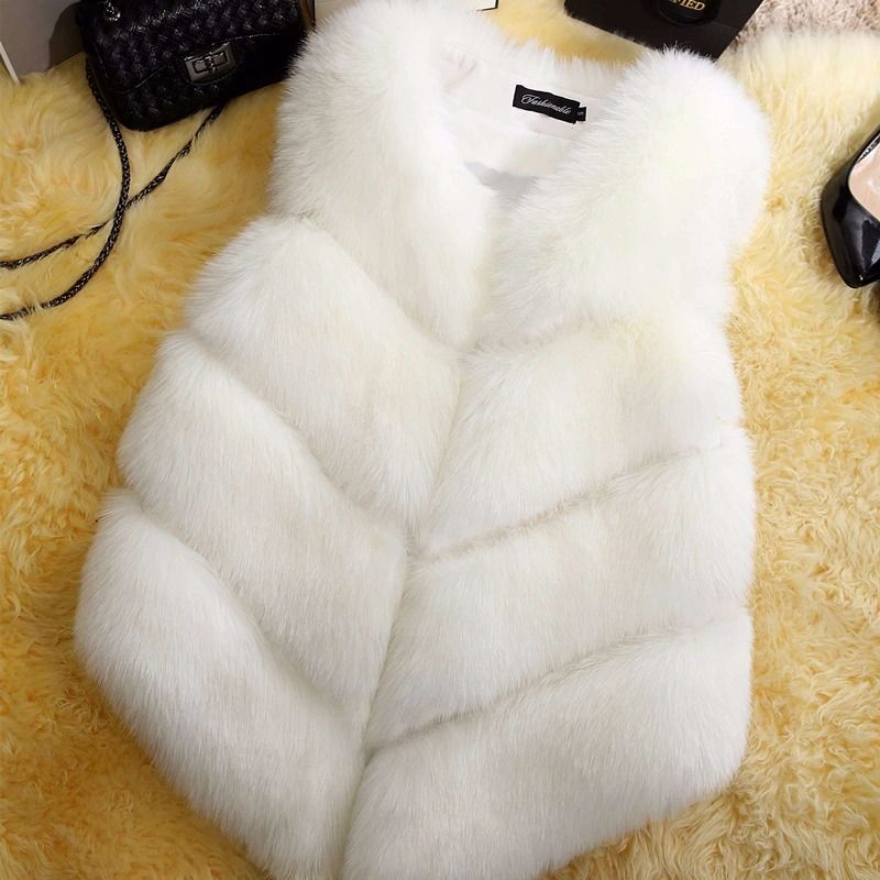 Faux Fur Vest Soft Waist Coat Sleeveless Jacket - Body Central