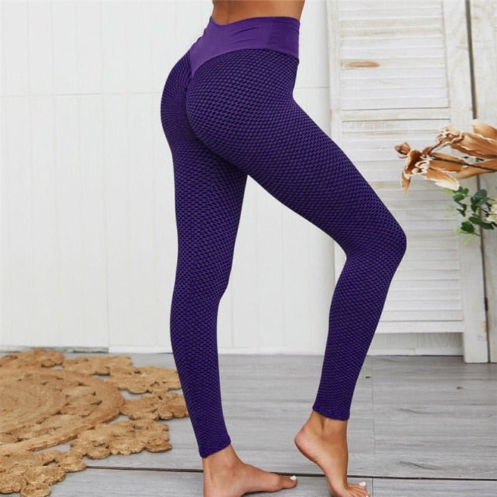 Fitness Patchwork High Waist Elastic Push Up Leggings - Body Central