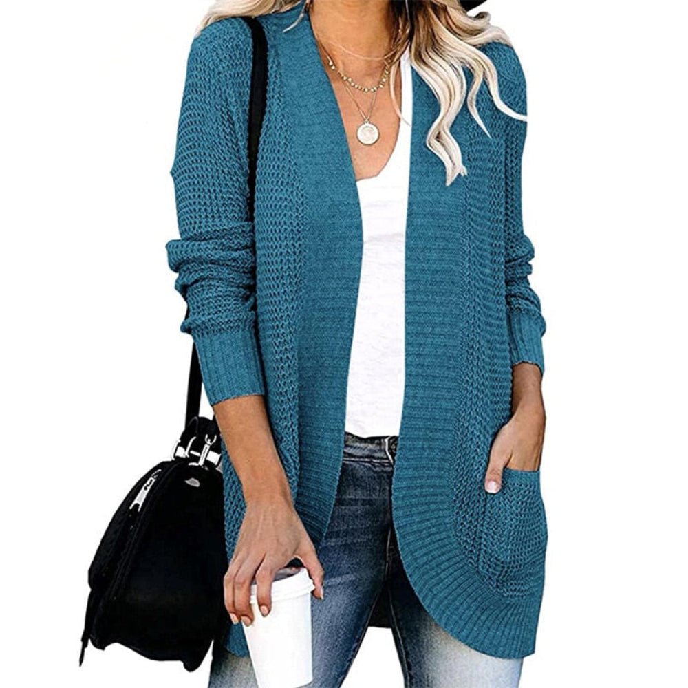 Knitted Double Pocket Cardigan - Body Central