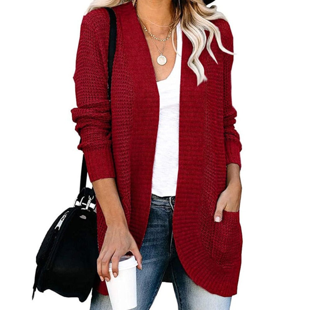 Knitted Double Pocket Cardigan - Body Central