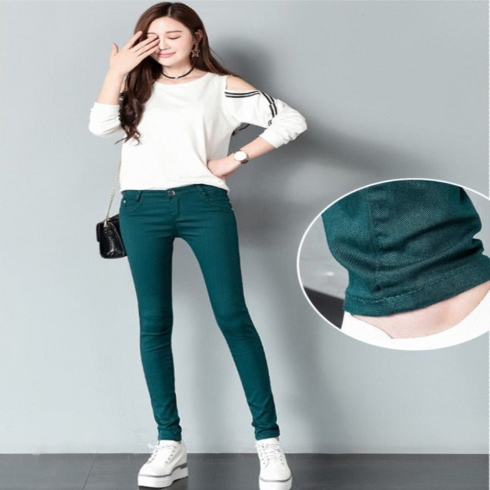 Pencil Skinny Candy Color Slim Pants - Body Central