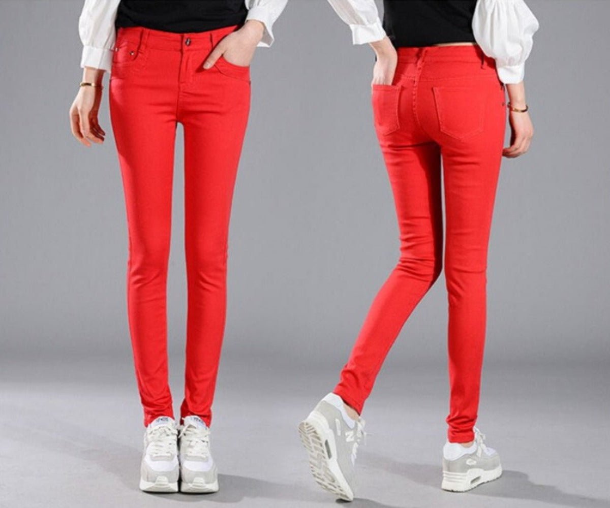Pencil Skinny Candy Color Slim Pants - Body Central