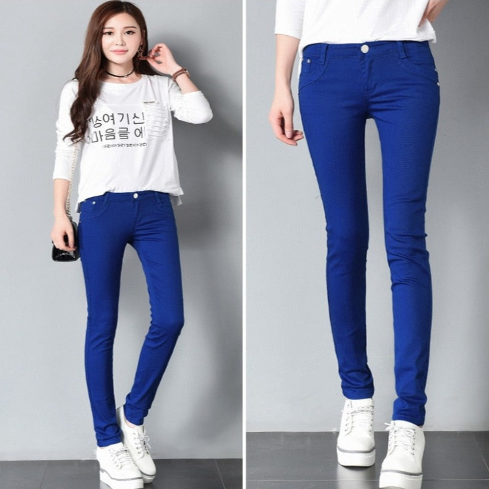 Pencil Skinny Candy Color Slim Pants - Body Central Store