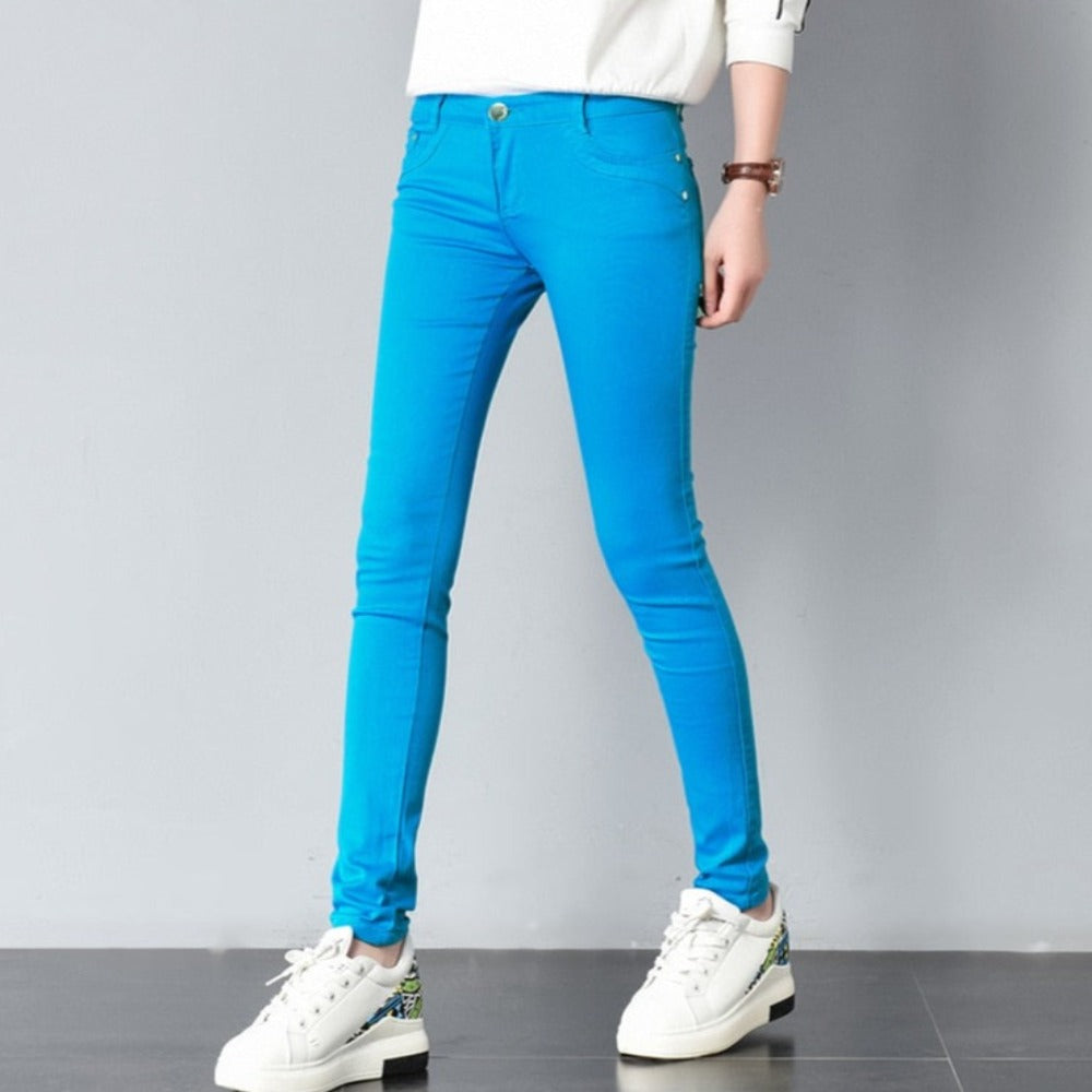 Pencil Skinny Candy Color Slim Pants - Body Central Store