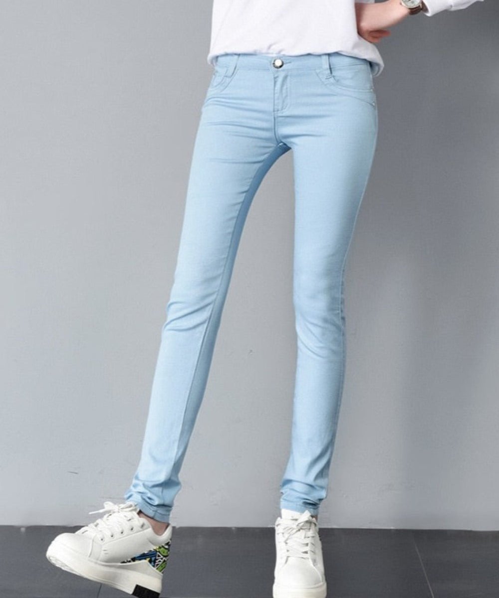 Pencil Skinny Candy Color Slim Pants - Body Central Store