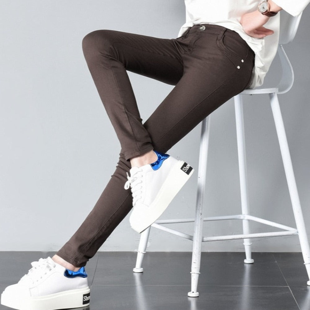 Pencil Skinny Candy Color Slim Pants - Body Central Store